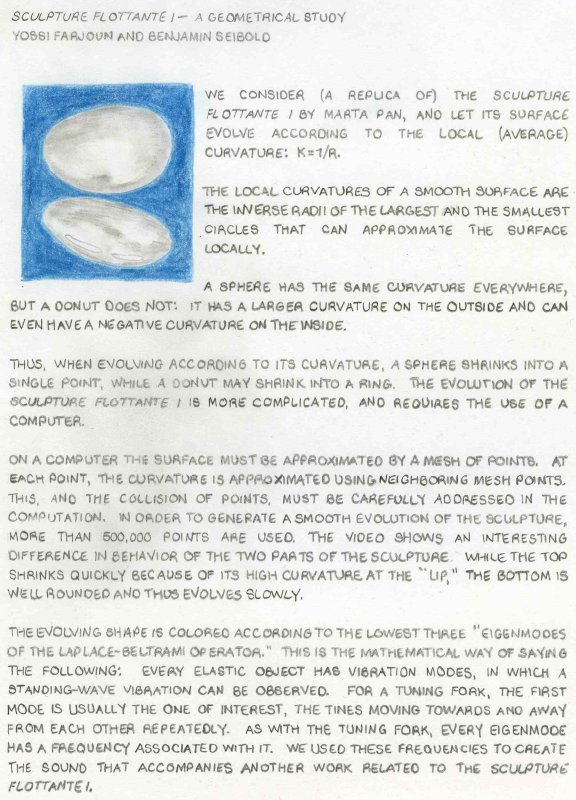 Photo of exhibited description, first page